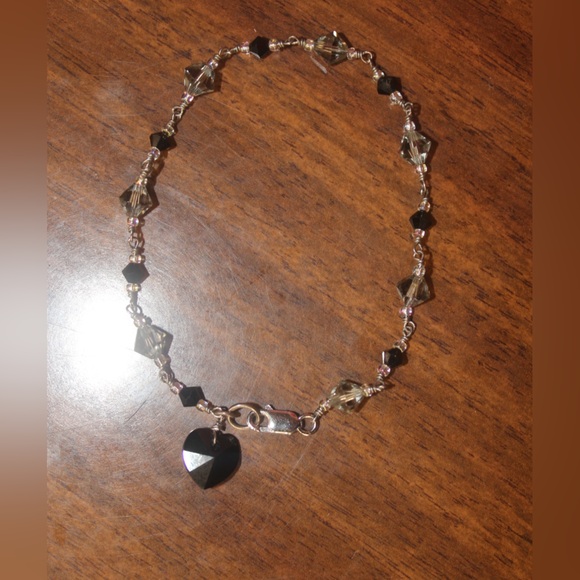 Sterling silver 925 crystal beaded bracelet - Picture 3 of 5